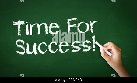 Temps pour le succès de la craie Illustration Banque D'Images
