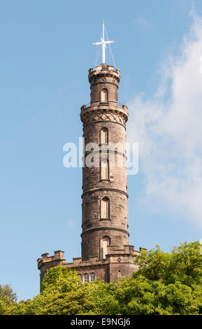 Monument Nelson, Calton Hill, Édimbourg, Écosse, Royaume-Uni Banque D'Images