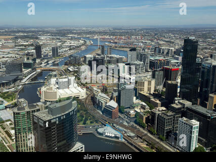 Vue aérienne de la ville de Melbourne Australie Banque D'Images