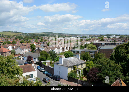 Vue sur Broadwater près de Worthing de la tour de Saint Mary's Church. West Sussex. L'Angleterre. À l'égard de l'Afrique du nord-est Banque D'Images