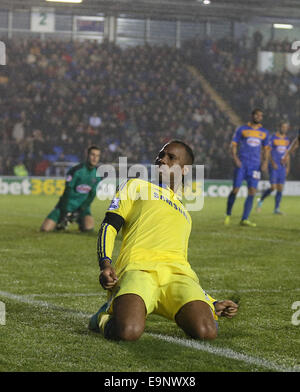 Shrewsbury, Royaume-Uni. 28 Oct, 2014. Capital One Cup - Shrewsbury Ville vs Chelsea - Greenhous Meadow - Shrewsbury - Angleterre - 28 octobre 2014 - Photo Simon Bellis/Sportimage. © csm/Alamy Live News Banque D'Images