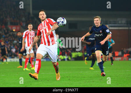 Stoke, UK. 29 Oct, 2014. Stokes Marko Arnautovic en action - Stoke City vs Southampton - Capital One League Cup - Britannia Stadium - Stoke - 29/10/2014 Philippe Pic Oldham/Sportimage. © csm/Alamy Live News Banque D'Images