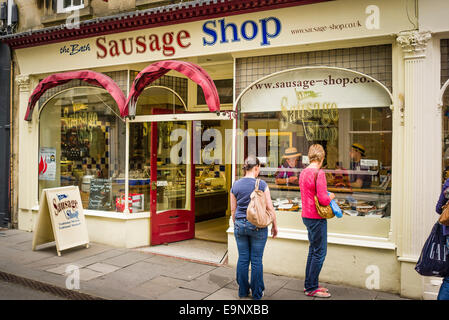 Saucisse bain Shop UK Banque D'Images