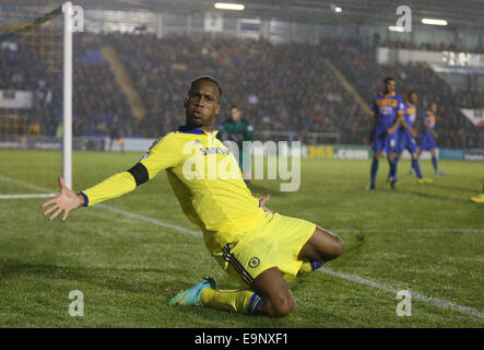 Shrewsbury, Royaume-Uni. 28 Oct, 2014. Capital One Cup - Shrewsbury Ville vs Chelsea - Greenhous Meadow - Shrewsbury - Angleterre - 28 octobre 2014 - Photo Simon Bellis/Sportimage. © csm/Alamy Live News Banque D'Images