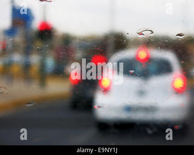 Premier jour de pluie, l'hiver à venir. Banque D'Images