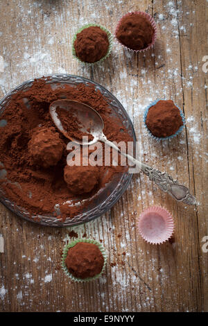 Pralines au chocolat Banque D'Images