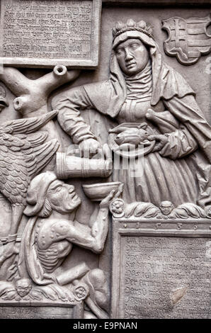 Philippstein, Philipps-Stone, Elisabeth de Hongrie, 1207 - 1231, St Elizabeth, Château de Marburg, Marburg, Allemagne Banque D'Images