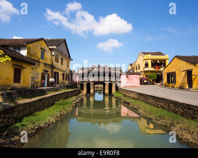 Le pont couvert japonais de Hoi An, Vietnam central. Banque D'Images