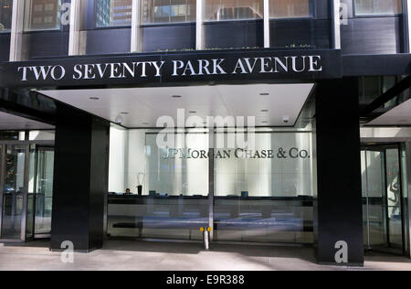 Une vue de JPMorgan's building sur Park Avenue à New York Banque D'Images