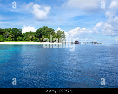 L'île de Pulau Sipadan à Sabah, Malaisie Orientale. Banque D'Images