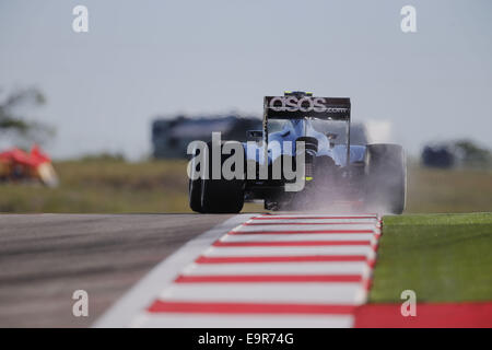 Austin, USA. 31 octobre, 2014. KEVIN MAGNUSSEN du Danemark et les lecteurs de McLaren Mercedes au cours de la première session de la pratique de la Formule 1 Grand Prix des États-Unis 2014, au circuit des Amériques à Austin, Texas, États-Unis d'Amérique. Credit : James/Gasperotti ZUMA Wire/Alamy Live News Banque D'Images