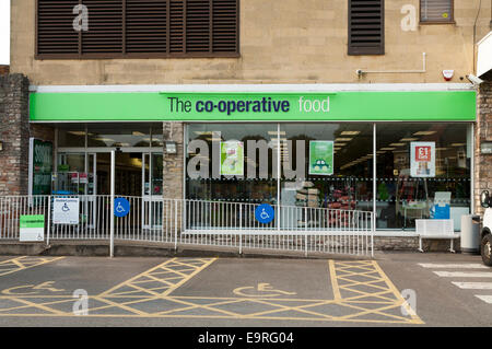 Une coopérative Coop Co op UK store / boutique / supermarché. Wells, Somerset, Royaume-Uni. Banque D'Images