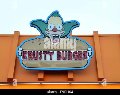 Krusty Burger dans la région de Simpson à Universal Studios Orlando, Floride Banque D'Images