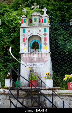 Sanctuaire de l'église dans la vallée de tempe dans la région de Thessalie, Grèce. Banque D'Images