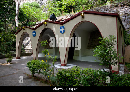 Sanctuaire de l'église dans la vallée de tempe dans la région de Thessalie, Grèce. Banque D'Images