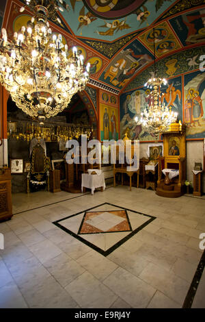 Sanctuaire de l'église dans la vallée de tempe dans la région de Thessalie, Grèce. Banque D'Images