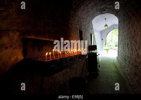 Sanctuaire de l'église dans la vallée de tempe dans la région de Thessalie, Grèce. Banque D'Images