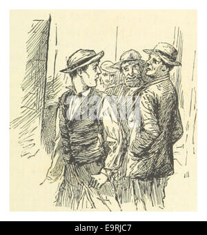 Cette page du travail de Mark Twain de 1883 comporte l'expression « Back Her, Back Her », faisant probablement référence à un contexte nautique ou fluvial, caractéristique des descriptions vivantes de Twain de la vie et de l'aventure fluviale américaine. Banque D'Images