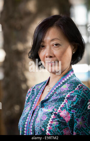 Chiew-Siah Tei, l'écrivain malaisien, à l'Edinburgh International Book Festival 2014. Edimbourg, Ecosse. Banque D'Images