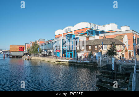 Cinéma Odéon et Waterfront Brayford, piscine, Lincoln, Lincolnshire, Angleterre, Royaume-Uni Banque D'Images