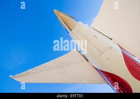 Pointe arrière du fuselage d'un Boeing 787 Dreamliner. Banque D'Images