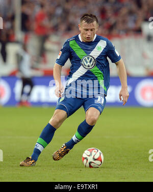 Stuttgart, Allemagne. 06Th Nov, 2014. D'Ivica Olic Wolfsburg joue la balle au cours de la Bundesliga match de football entre le VfB Stuttgart et le VfL Wolfsburg à Mercedes-Benz Arena de Stuttgart, Allemagne, 01 novembre 2014. Photo : Bernd Weissbrod/dpa/Alamy Live News Banque D'Images