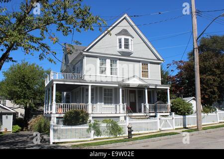 De style Shingle House, City Island, New York Banque D'Images