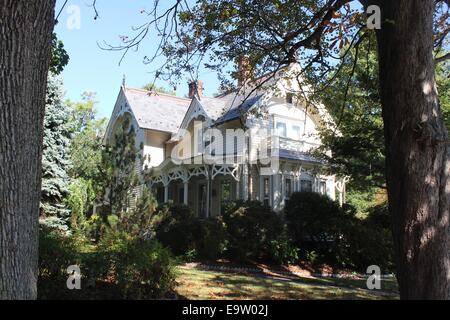 Cottage Pittoresque, City Island, New York Banque D'Images