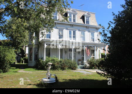 Second Empire House, City Island, New York Banque D'Images