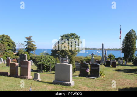 Pelham Cimetière, City island, Bronx, New York Banque D'Images