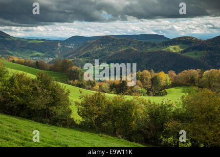 L'automne dans le Parc Naturel de Thal, Jura, Suisse Banque D'Images