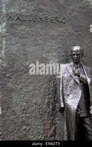 Le mémorial de Raoul Wallenberg, à Great Cumberland Place, à Londres, en Angleterre. Banque D'Images