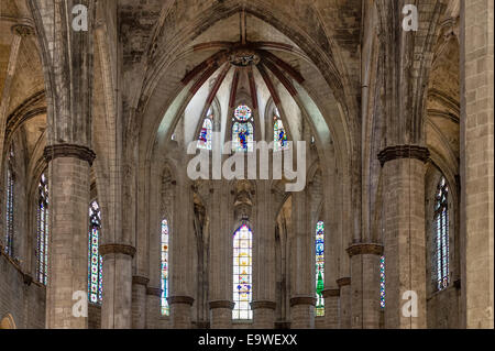 Basilique de Santa Maria del Mar, Barcelone, Espagne Banque D'Images