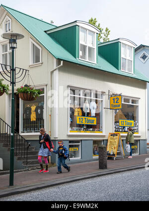 12 Tonar magasin de disques à Reykjavik, Islande. Banque D'Images