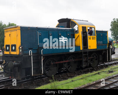 Une locomotive diesel vintage moteur à vapeur rail pointe la préservation dans Matlock, Derbyshire, Royaume-Uni Banque D'Images