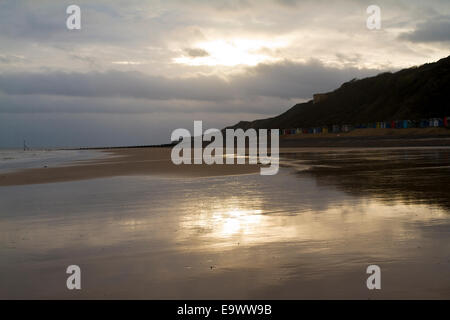 Lever du soleil, un jour d'hiver à Norkfolk Cromer Banque D'Images