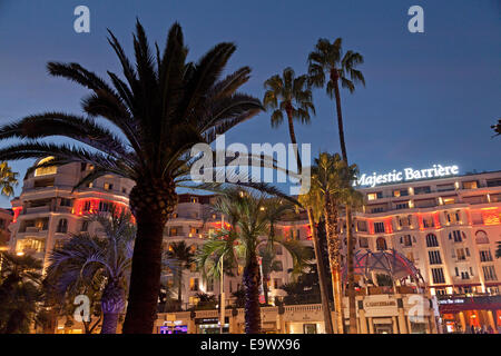 Hôtel 'Majestic' Barrière, Cannes, Cote d'Azur, France Banque D'Images