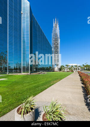 Le Philip Johnson conçu Crystal Cathedral in Garden Grove, Orange County, Californie, USA Banque D'Images