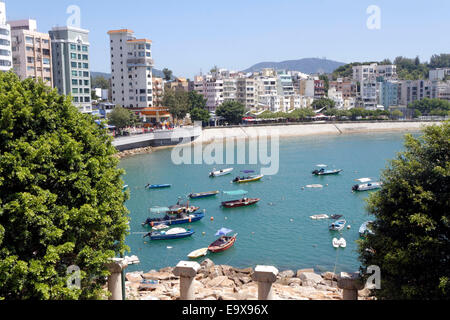 Vue depuis le sud de la baie de Stanley Hong Kong village de Stanley Banque D'Images