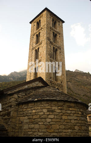 L'église romane de Santa Eulalia en Erill la Vall. Vall de Boi, Lleida, Catalogne, Espagne. Banque D'Images