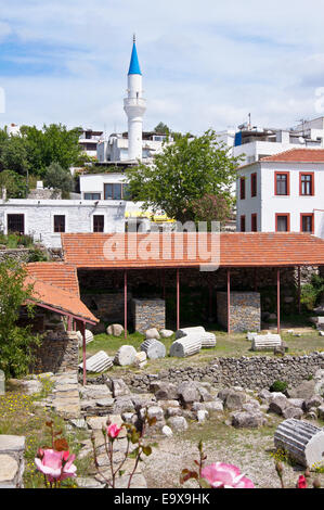 Ruines du mausolée d'Halicarnasse, 4ème. siècle avant J.-C., Bodrum, Turquie Banque D'Images