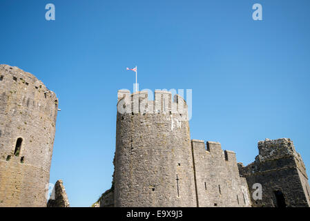 L'extérieur du Château de Pembroke à Pembrokeshire, Pays de Galles du Sud Banque D'Images