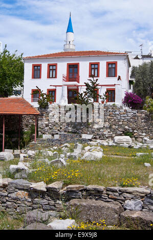 Ruines du mausolée d'Halicarnasse, 4ème. siècle avant J.-C., Bodrum, Turquie Banque D'Images