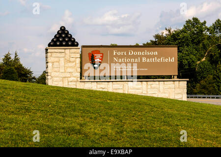 L'entrée des parcs nationaux à Fort Donelson Bataille en Arkansas Banque D'Images