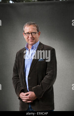 Adam C. Begley, l'écrivain américain, à l'Edinburgh International Book Festival 2014. Edimbourg, Ecosse. Banque D'Images