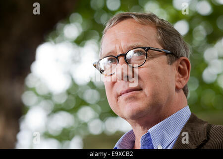 Adam C. Begley, l'écrivain américain, à l'Edinburgh International Book Festival 2014. Edimbourg, Ecosse. Banque D'Images