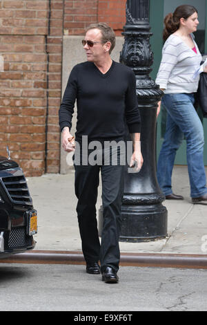 L'acteur Kiefer Sutherland et à New York avec : Kiefer Sutherland Où : Manhattan, New York, United States Quand : 02 mai 2014 Banque D'Images