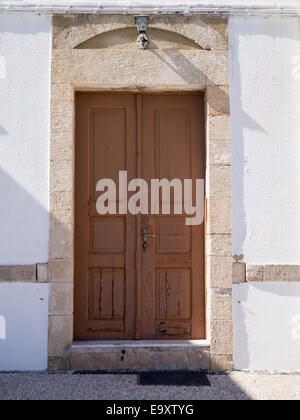 Une tradition entrée d'une maison Lindean sur l'île grecque de Rhodes Banque D'Images