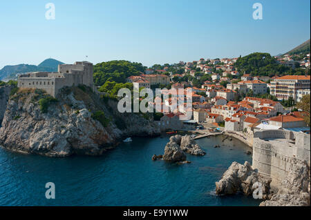 Fort Lovrijenac ou Saint Laurent, Forteresse, centre historique, Dubrovnik, Dalmatie, Croatie Banque D'Images