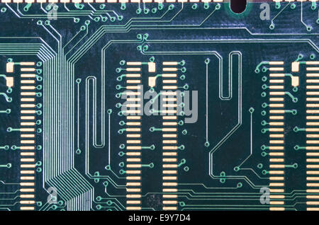 Close up image d'une plaque de circuit électronique. Banque D'Images